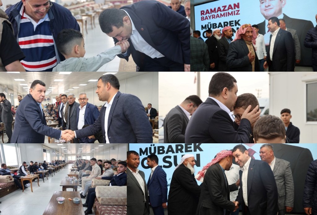 GELENEK BOZULMADI BAŞKAN ÖZYAVUZ HARRANLI HEMŞEHRİLERİYLE BAYRAMLAŞTI